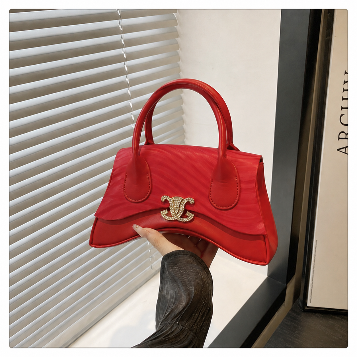 Luna Crescent Top Handle Bag