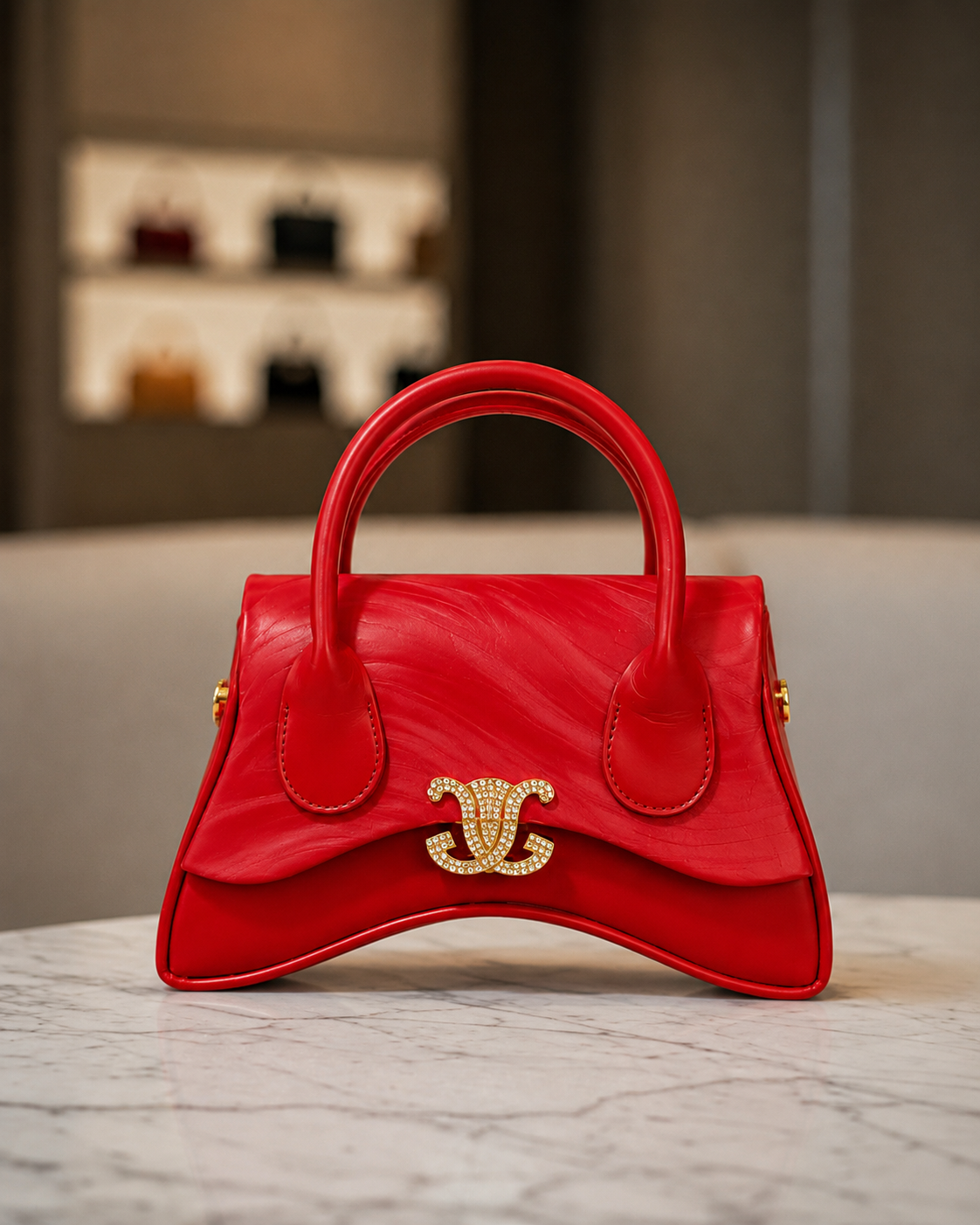 Luna Crescent Top Handle Bag