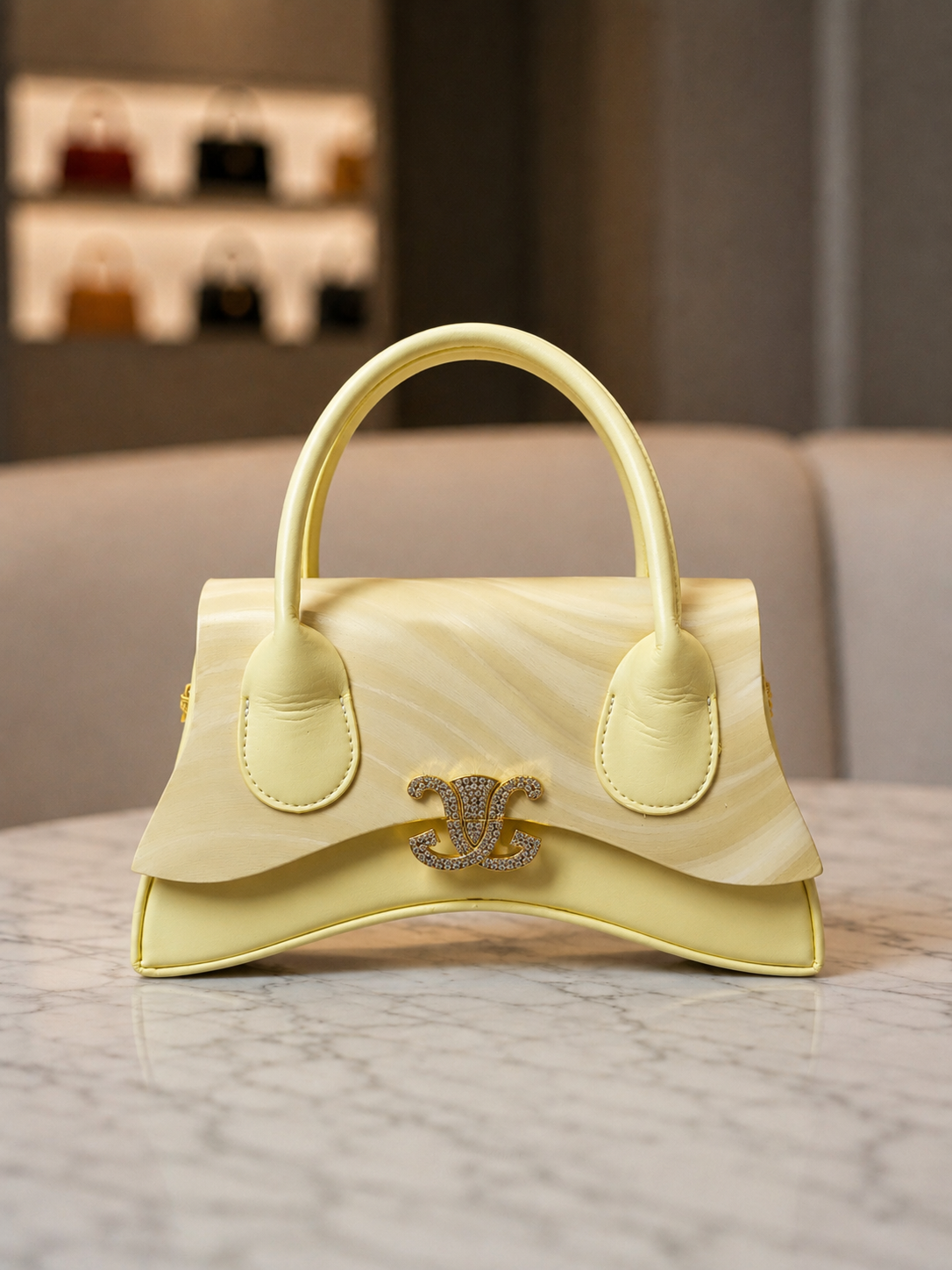 Luna Crescent Top Handle Bag