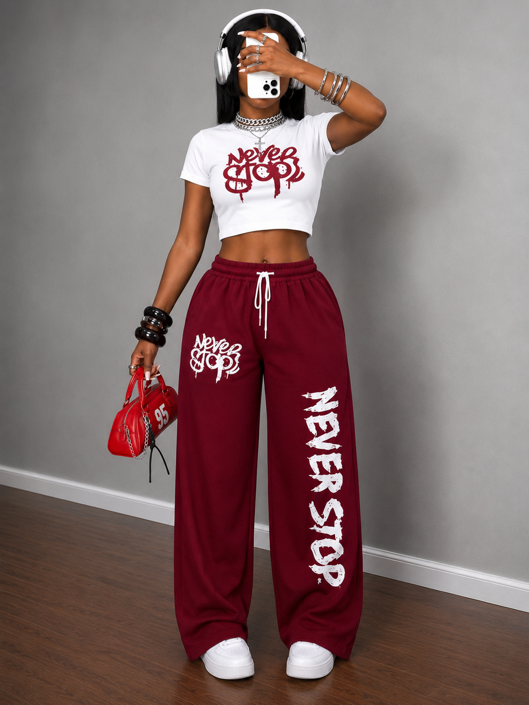 Never Stop Graphic Jogger Set 